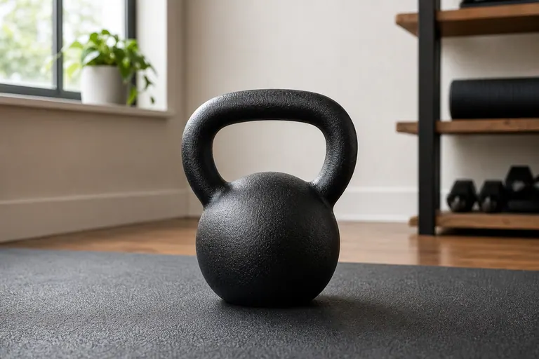 Amazon Basics Kettlebell home fitness gear scene