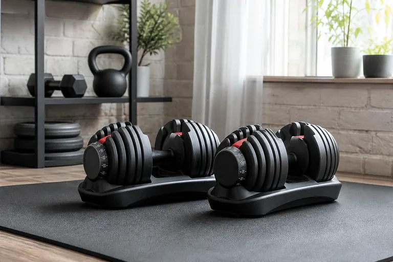 Bowflex SelectTech 552 Dumbbells home fitness gear scene