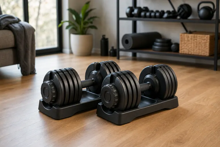 Yes4All Adjustable Dumbbells home fitness gear scene